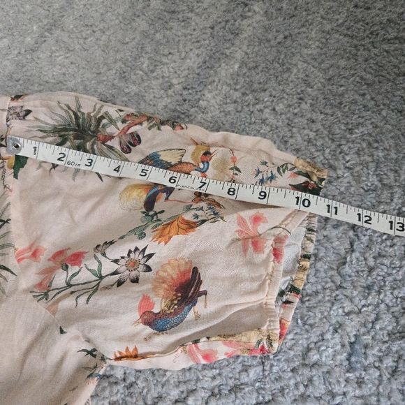 Johnny Was Workshop | Puff Sleeve Embroidered Effortless Desert Print Tunic Top - Picture 4 of 6